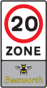 Max speed traffic calming zone