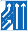 Additional traffic joining from left ahead. Traffic on main carriageway has priority over joining traffic from right hand lane of slip road.