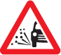 Loose chippings road sign