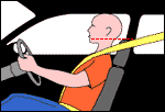 Correct car seating position