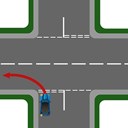 Crossroads turning left
