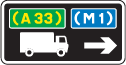 Advisory route for lorries road sign