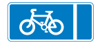 With-flow pedal cycle lane 