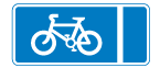 With-flow pedal cycle lane