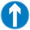 Ahead only road sign
