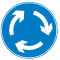Mini roundabout road sign