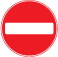 No entry road sign