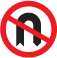 No U-turns road sign