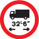 No vehicles or combination of vehicles over length shown