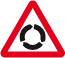 Roundabout road sign