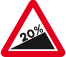 Steep hill upwards